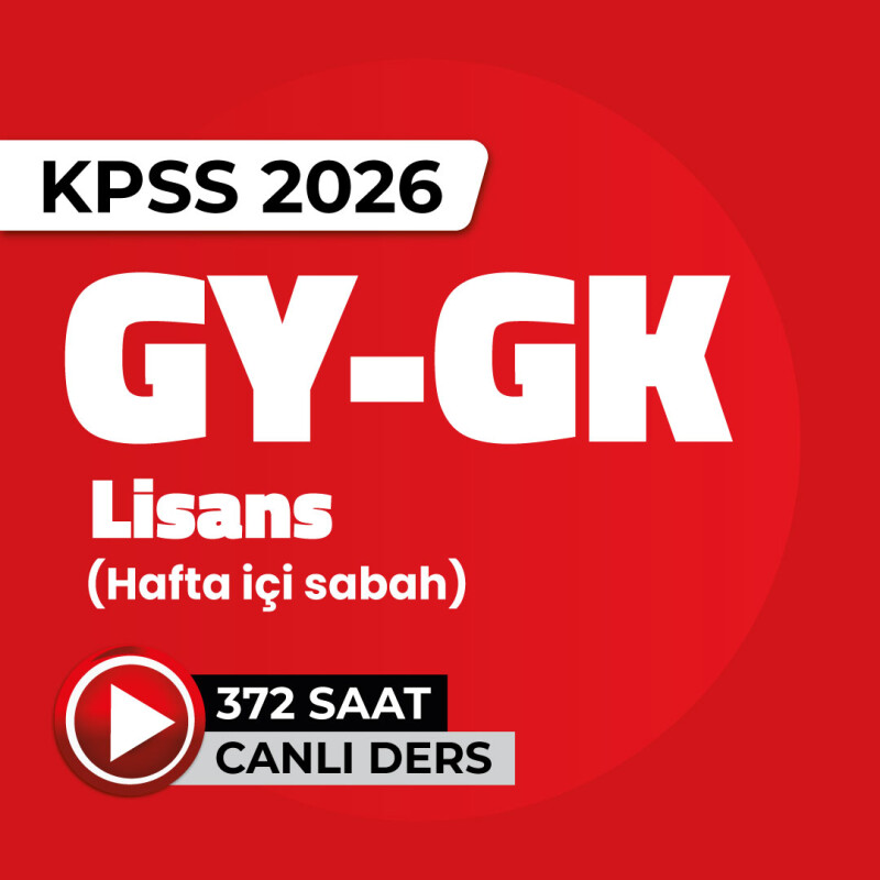 2026 - GYGK Lisans Aralık Programı | Hafta İçi Sabah Programı - 1