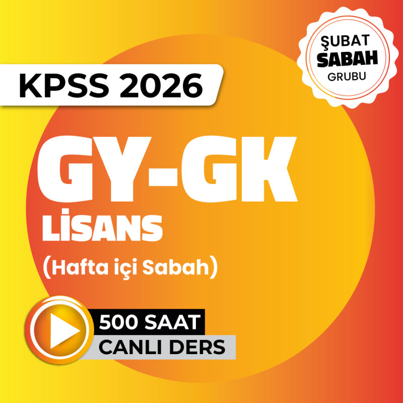 2026 - GYGK Lisans Ocak Grubu | Hafta İçi Sabah Programı - 