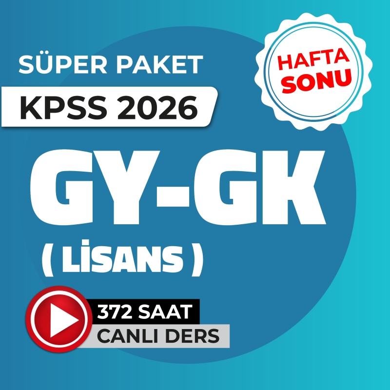 2026 - GYGK Lisans Hafta Sonu Süper Paket - 11 Kitap - 1
