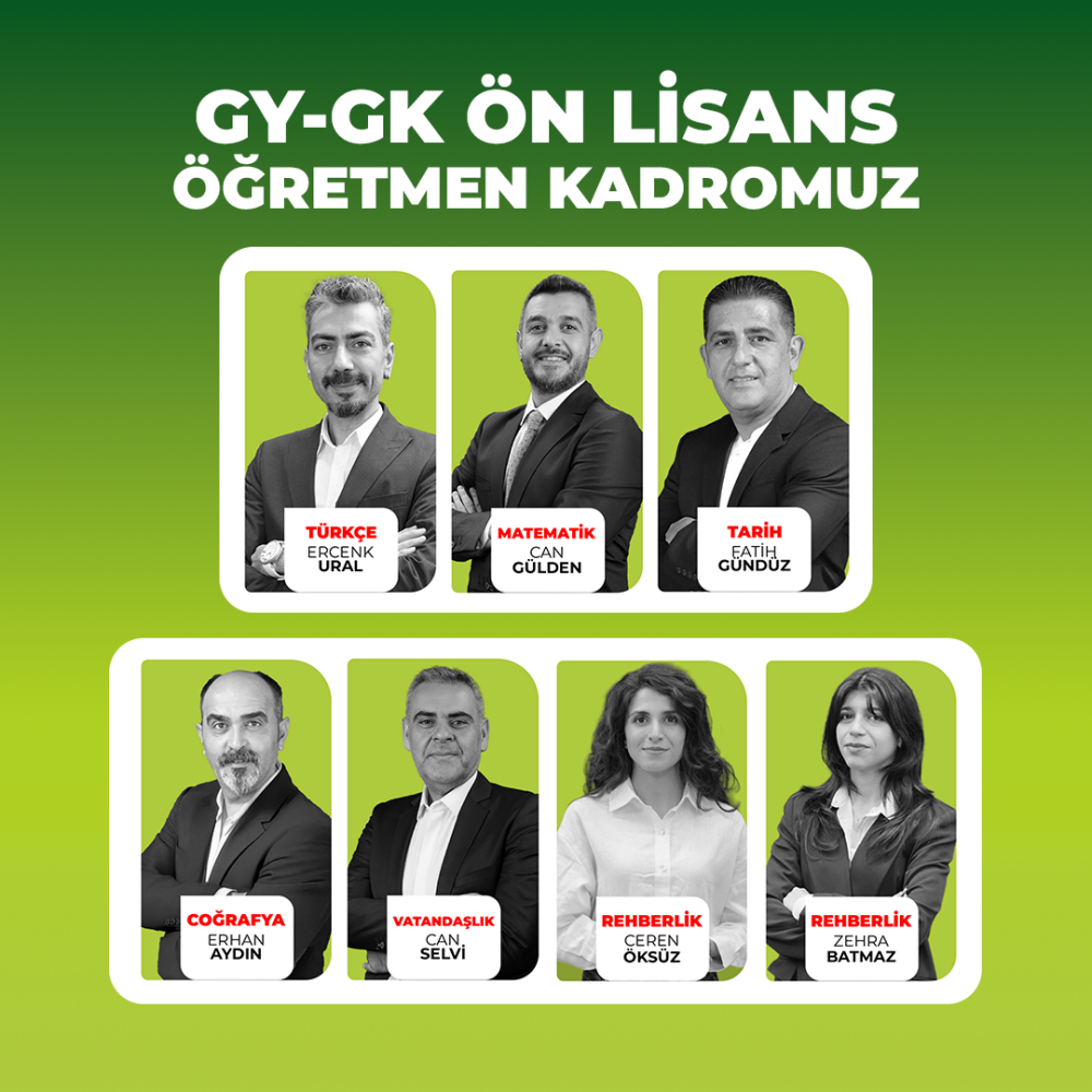 2026 - GYGK Ön Lisans Ocak Grubu | Hafta İçi Sabah Programı - 2