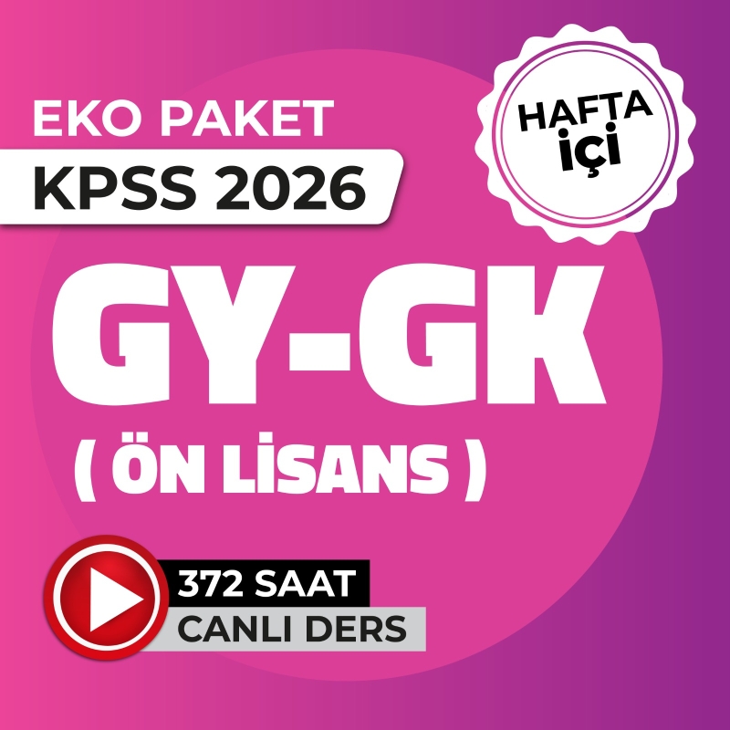 2026 - GYGK Ön Lisans Hafta İçi Eko Paket - 6 Kitap - 1
