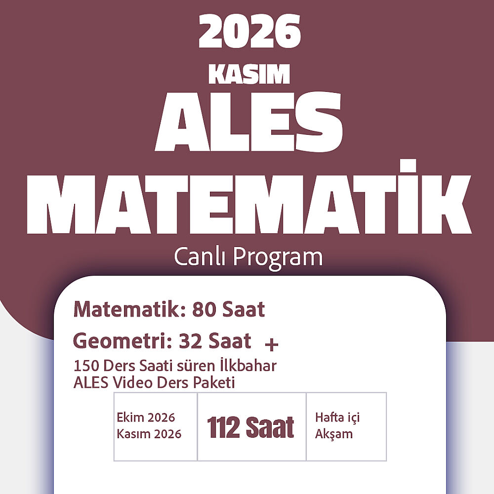 2026 Kasım ALES Matematik – Sayısal Mantık Programı - 1