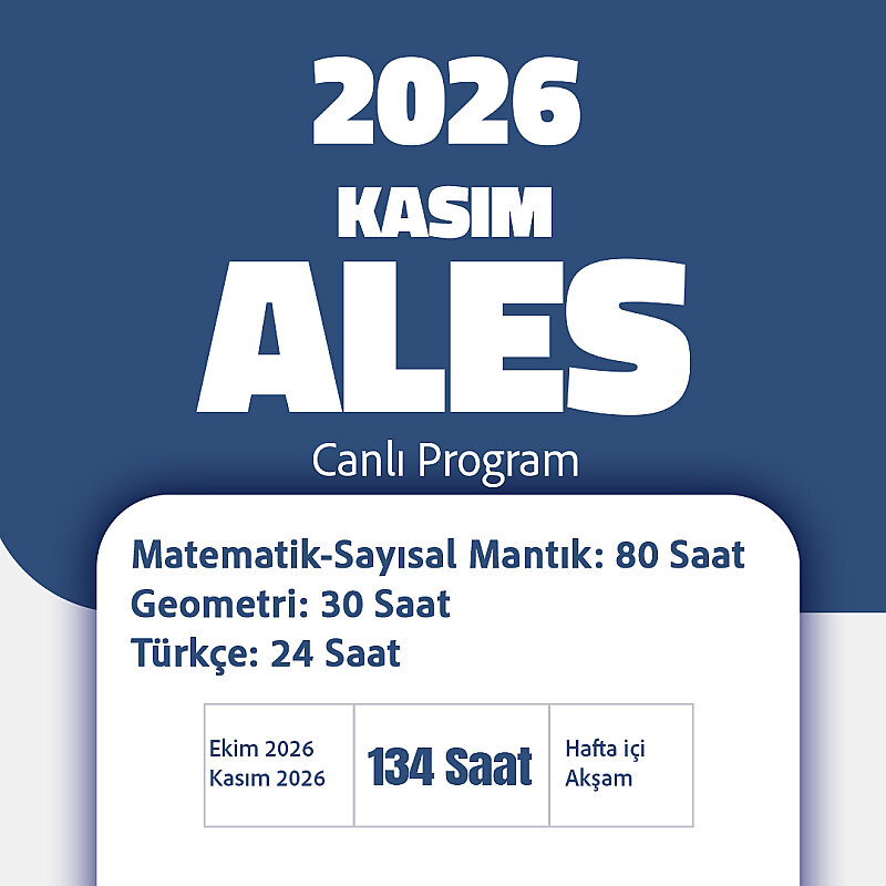 2026 Kasım ALES Online - Canlı Program - 