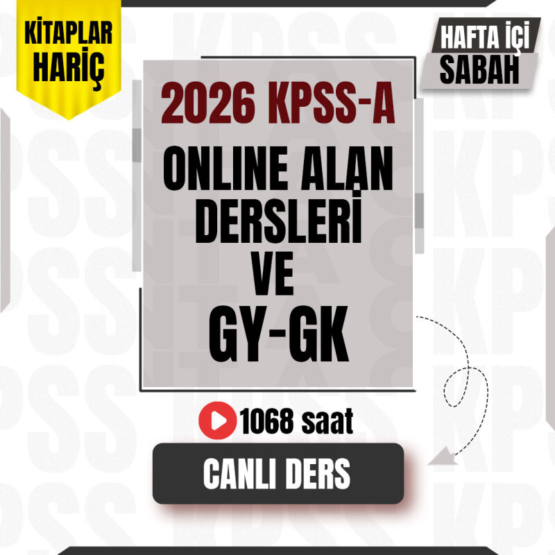 2026 KPSS A Grubu Alan Dersleri Canlı Program Hafta içi Sabah + GYGK Canlı Program - Kitaplar Hariç - 