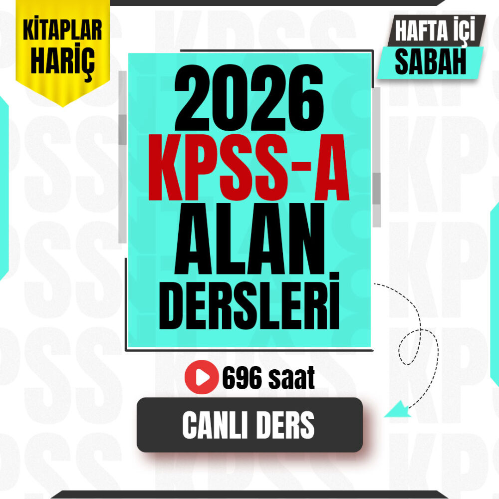 2026 KPSS A Grubu Alan Dersleri Hafta içi Sabah Programı - Canlı Program - Kitaplar Hariç - 1