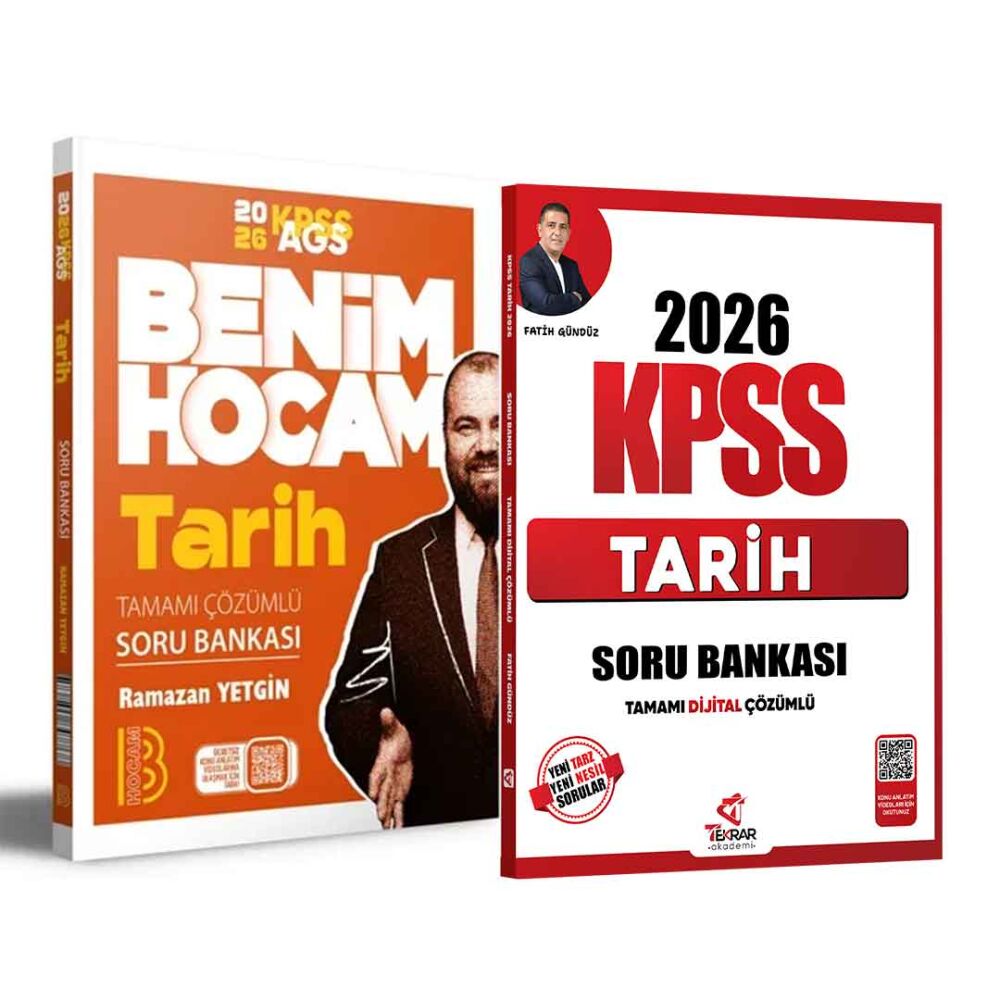 2026 KPSS - AGS Benim Hocam - Tekrar Akademi Tarih Soru Bankası Seti - 2 Kitap - 1