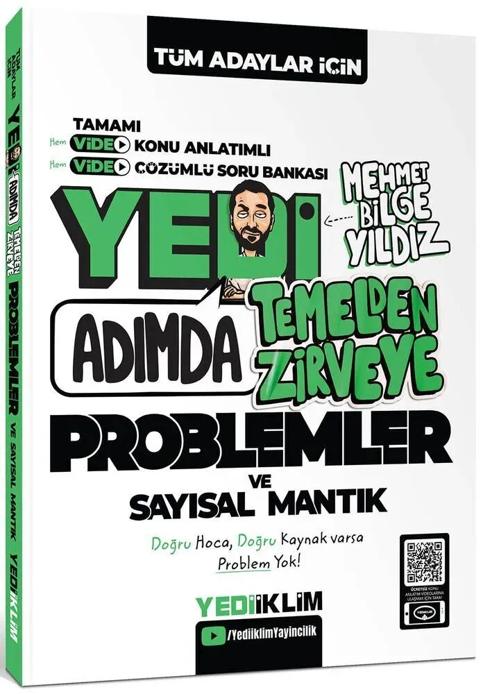 2026 KPSS ALES DGS 7 Yedi Adımda Problemler ve Sayısal Mantık Konu Anlatımlı Soru Bankası Çözümlü - Mehmet Bilge Yıldız Yediiklim Yayınları - 1