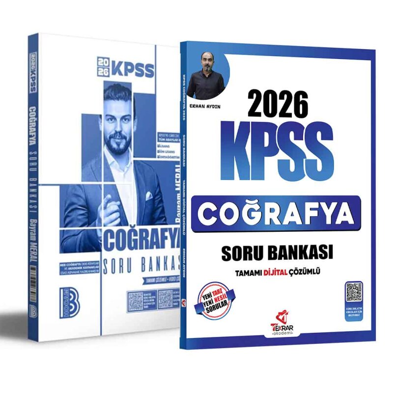 2026 KPSS Benim Hocam - Tekrar Akademi Coğrafya Soru Bankası Seti - 2 Kitap - 1