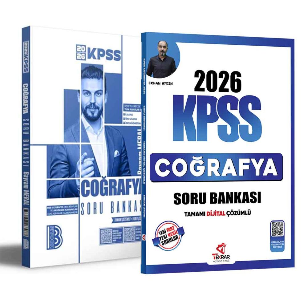 2026 KPSS Benim Hocam - Tekrar Akademi Coğrafya Soru Bankası Seti - 2 Kitap - 1