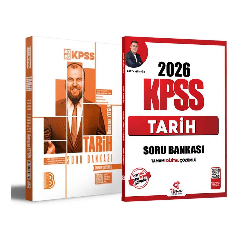 2026 KPSS Benim Hocam - Tekrar Akademi Tarih Soru Bankası Seti - 2 Kitap - 1