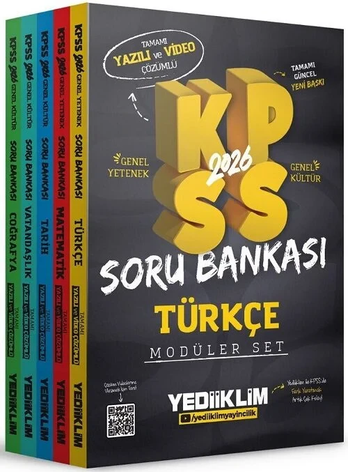 2026 KPSS Genel Yetenek Genel Kültür Soru Bankası Modüler Set Çözümlü Yediiklim Yayınları - 1