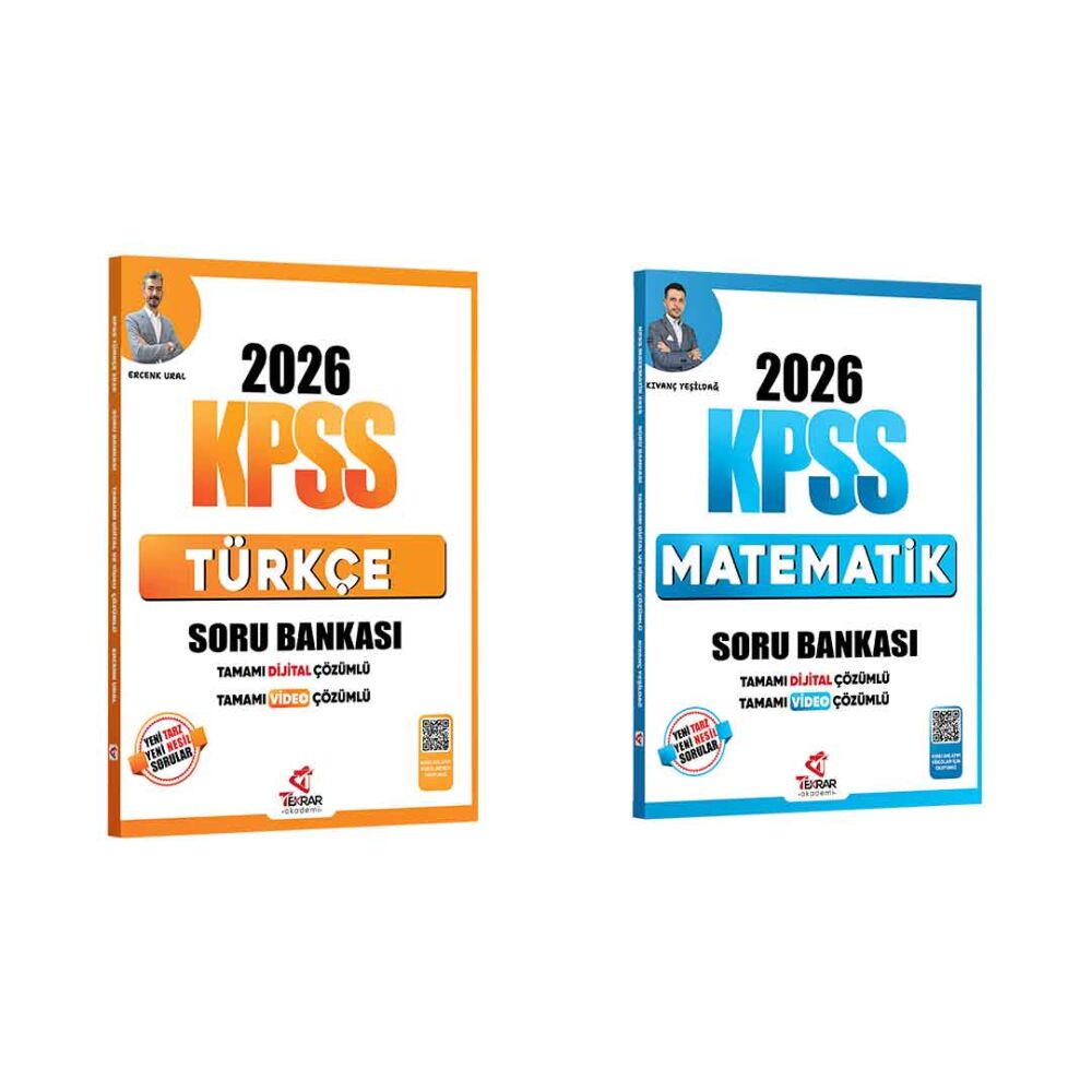 2026 KPSS Genel Yetenek Türkçe + Matematik Soru Bankası 2'li Set - 1