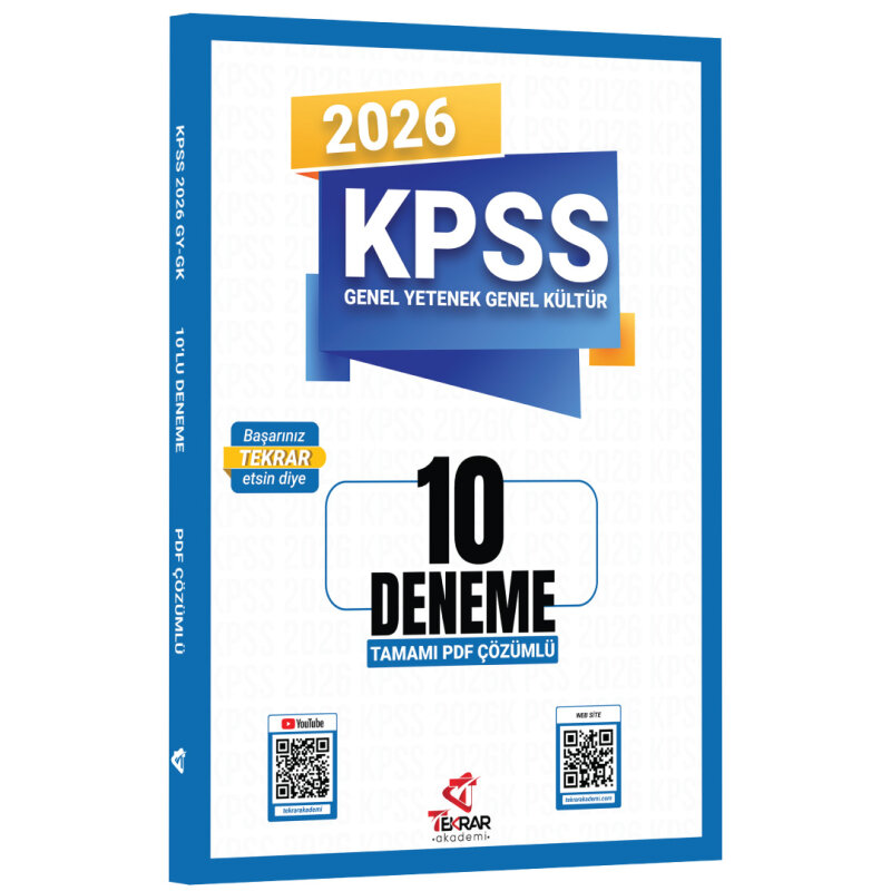 2026 KPSS GYGK TÜM ADAYLAR İÇİN Tamamı PDF Çözümlü 10'lu Deneme - 