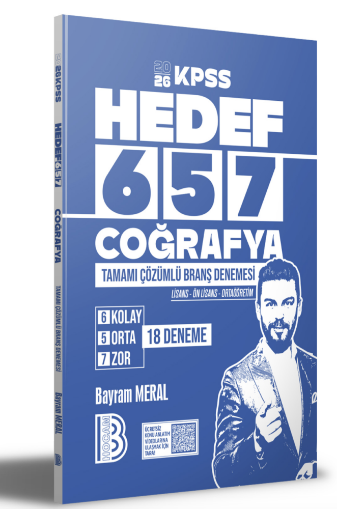 2026 KPSS HEDEF 657 Coğrafya Tamamı Çözümlü Branş Deneme Benim Hocam Yayınları - 1