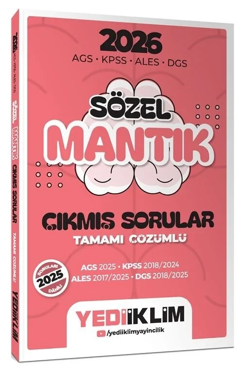 2026 KPSS MEB-AGS ALES DGS Sözel Mantık Çıkmış Sorular Çözümlü Yediiklim Yayınları - 1