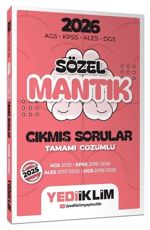 2026 KPSS MEB-AGS ALES DGS Sözel Mantık Çıkmış Sorular Çözümlü Yediiklim Yayınları - 1