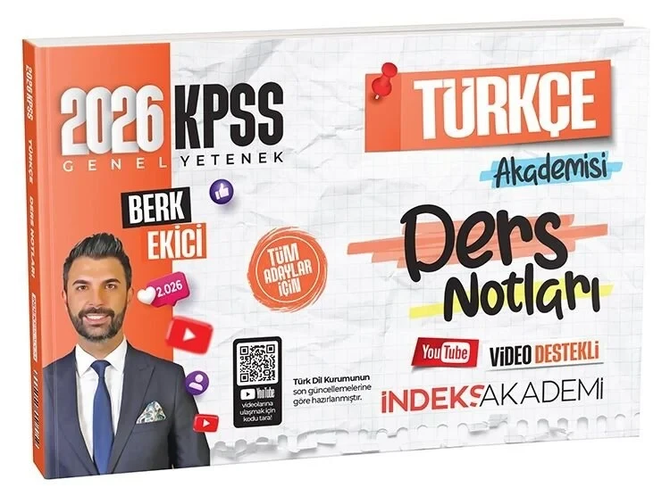 2026 KPSS Türkçe Akademisi Video Ders Notları - Berk Ekici İndeks Akademi Yayıncılık - 1