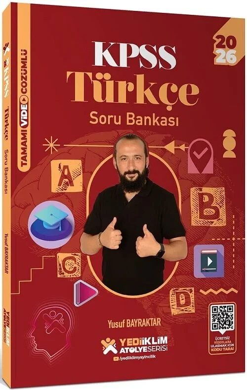 2026 KPSS Türkçe Atölye Soru Bankası Çözümlü - Yusuf Bayraktar Yediiklim Yayınları - 1