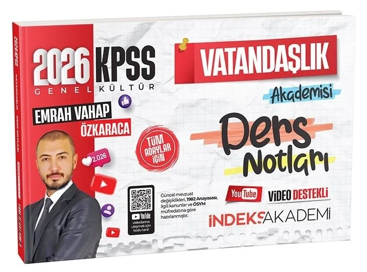 2026 KPSS Vatandaşlık Akademisi Video Ders Notları - Emrah Vahap Özkaraca İndeks Akademi Yayıncılık - 1