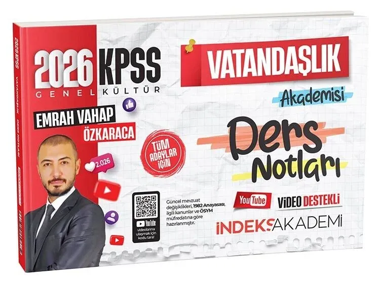 2026 KPSS Vatandaşlık Akademisi Video Ders Notları - Emrah Vahap Özkaraca İndeks Akademi Yayıncılık - 1