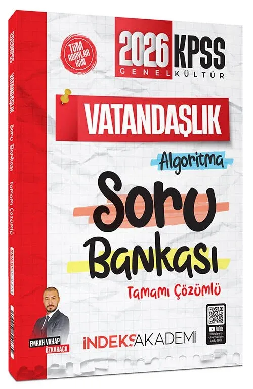 2026 KPSS Vatandaşlık Algoritma Soru Bankası Çözümlü - Emrah Vahap Özkaraca İndeks Akademi Yayıncılık - 1