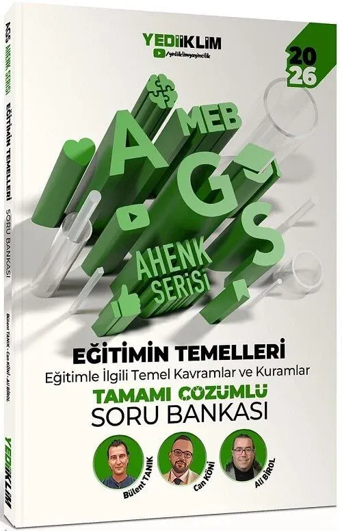 2026 MEB-AGS Eğitimin Temelleri Soru Bankası Çözümlü Ahenk Serisi - Bülent Tanık, Can Köni, Ali Birol Yediiklim Yayınları - 1