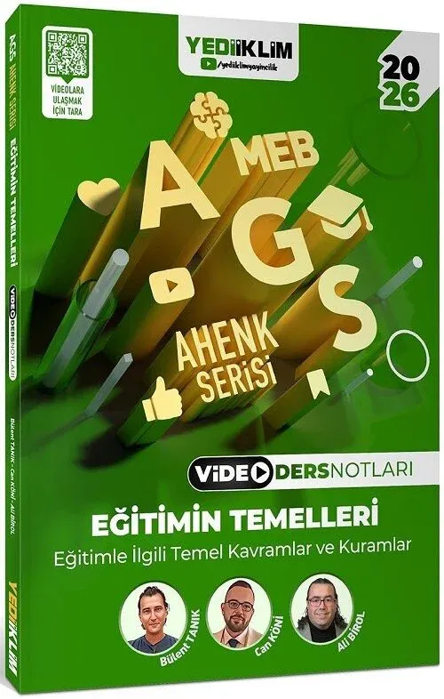 2026 MEB-AGS Eğitimin Temelleri Video Ders Notları Ahenk Serisi - Bülent Tanık, Can Köni, Ali Birol Yediiklim Yayınları - 1