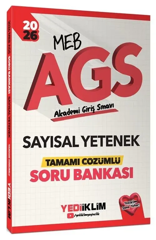 2026 MEB-AGS Sayısal Yetenek Soru Bankası Çözümlü Yediiklim Yayınları - 1