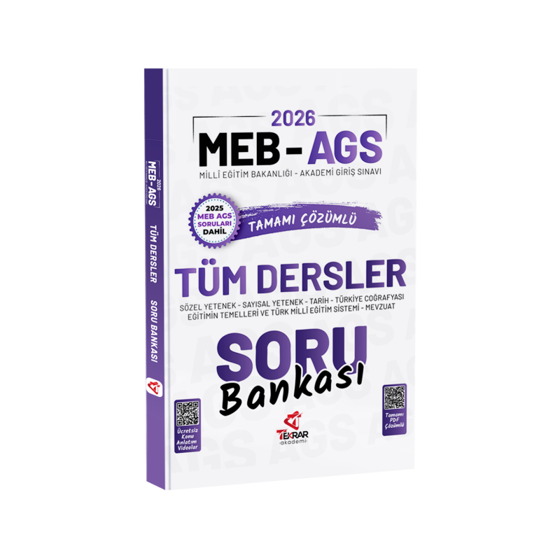 2026 MEB AGS Tüm Dersler Soru Bankası - 