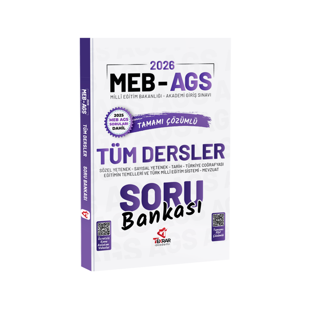2026 MEB AGS Tüm Dersler Soru Bankası - 1