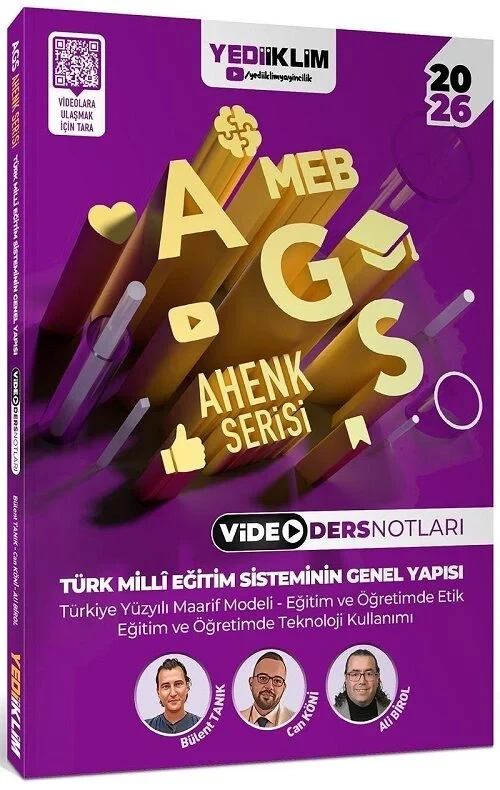  2026 MEB-AGS Türk Milli Eğitim Sisteminin Genel Yapısı Video Ders Notları Ahenk Serisi - Bülent Tanık, Can Köni, Ali Birol Yediiklim Yayınları - 1