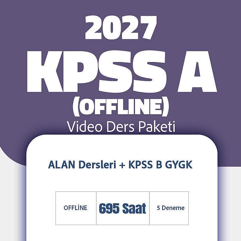 2026 KPSS A Grubu Alan Dersleri | Video Ders Paketi (Offline) - 