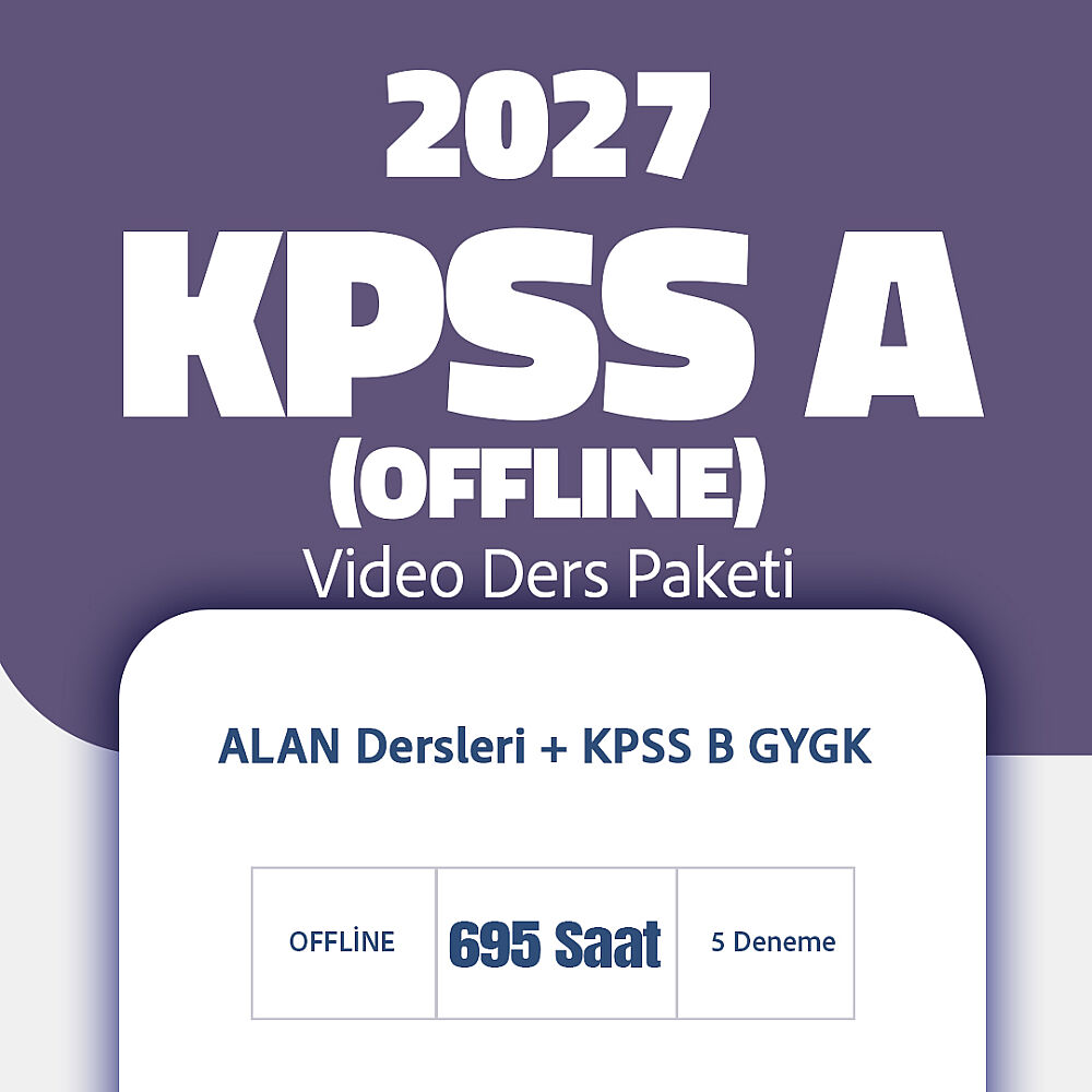 2026 KPSS A Grubu Alan Dersleri | Video Ders Paketi (Offline) - 1