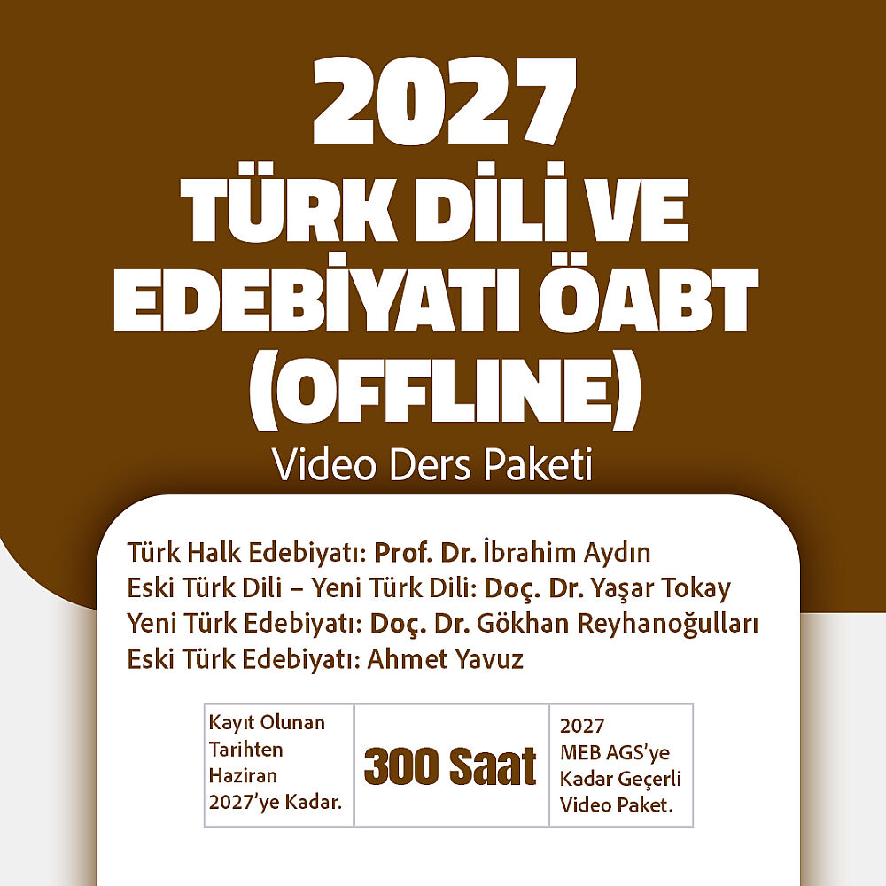 2027 Türk Dili ve Edebiyatı ÖABT | Offline Video Ders Paketi - 1