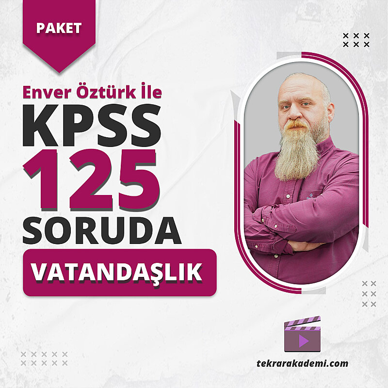 Enver Öztürk ile KPSS 2026 125 Soruda Vatandaşlık Video Soru Bankası - 