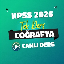 KPSS 2026 Coğrafya Canlı Ders / Video Ders Kaydı - 1