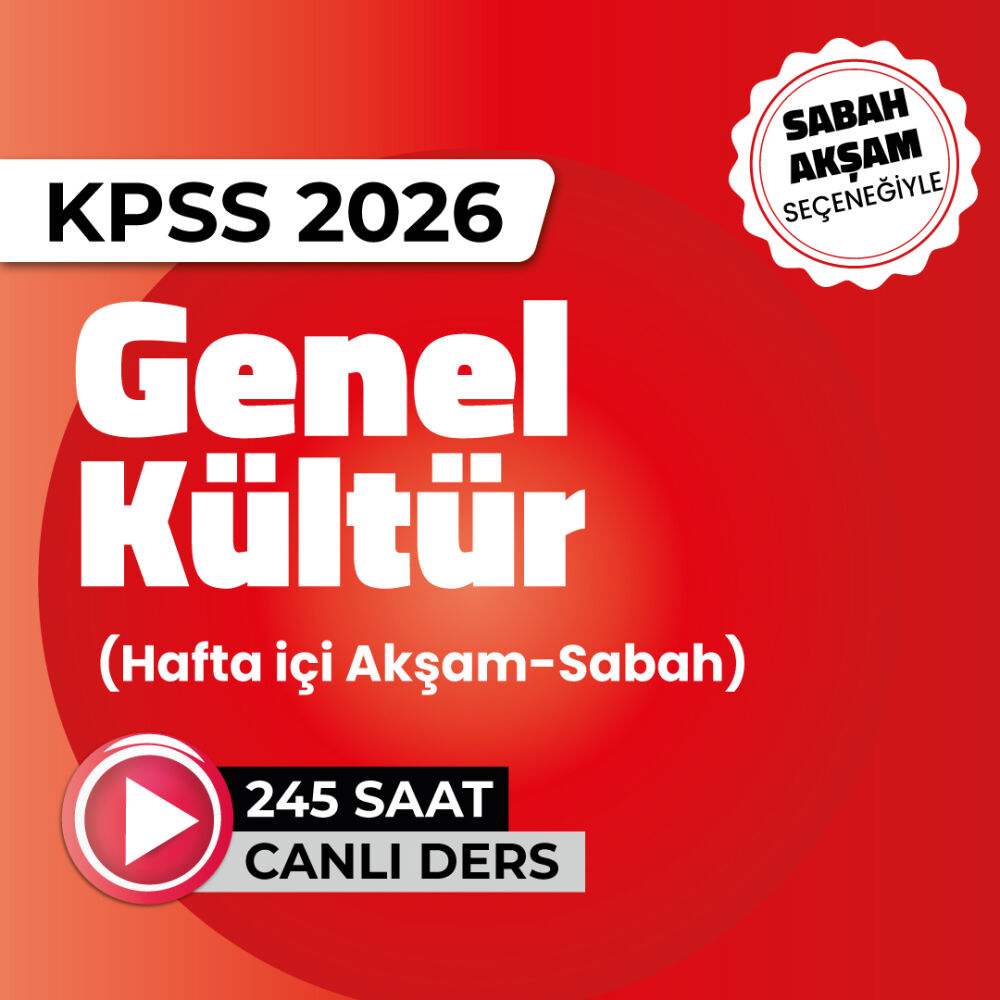 KPSS 2026 Genel Kültür - Canlı Program - 1