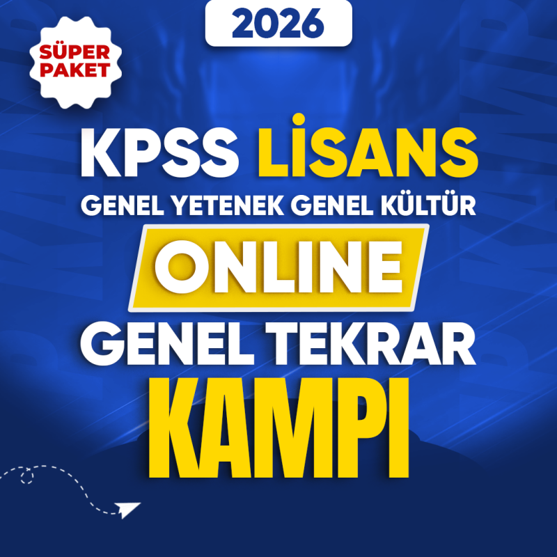 KPSS 2026 Lisans GY-GK Genel Tekrar Kampı – Süper Paket - 
