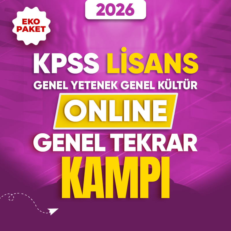 KPSS 2026 Lisans GY-GK Genel Tekrar Kampı – Eko Paket - 