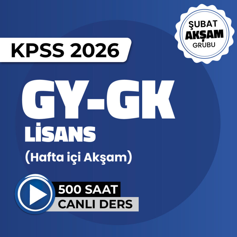 KPSS 2026 Lisans Ocak Grubu | Hafta içi Akşam Programı - 