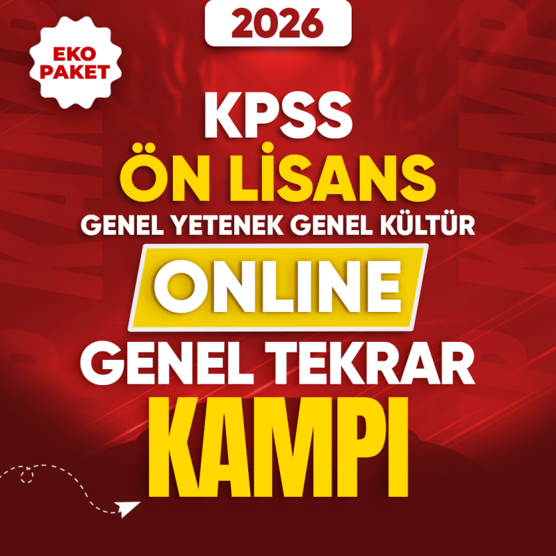 KPSS 2026 Ön Lisans GY-GK Genel Tekrar Kampı – Eko Paket - 