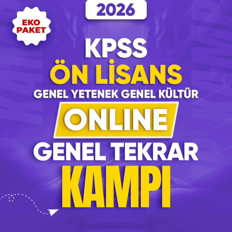 KPSS 2026 Ön Lisans GY-GK Genel Tekrar Kampı – Eko Paket - 