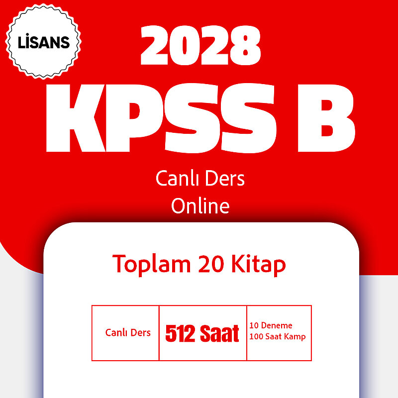 KPSS 2028 Genel Yetenek Genel Kültür - Canlı Program – Süper Paket - 