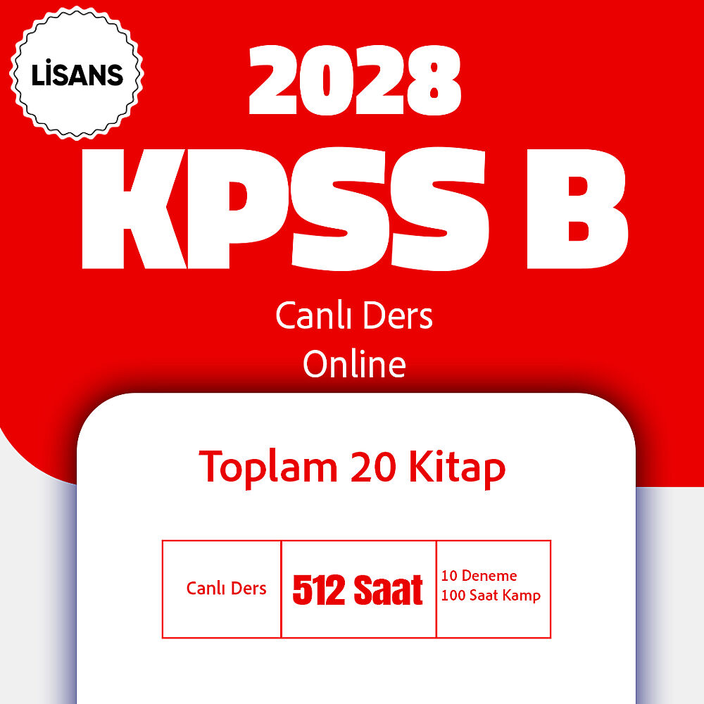 KPSS 2028 Genel Yetenek Genel Kültür - Canlı Program – Süper Paket - 1