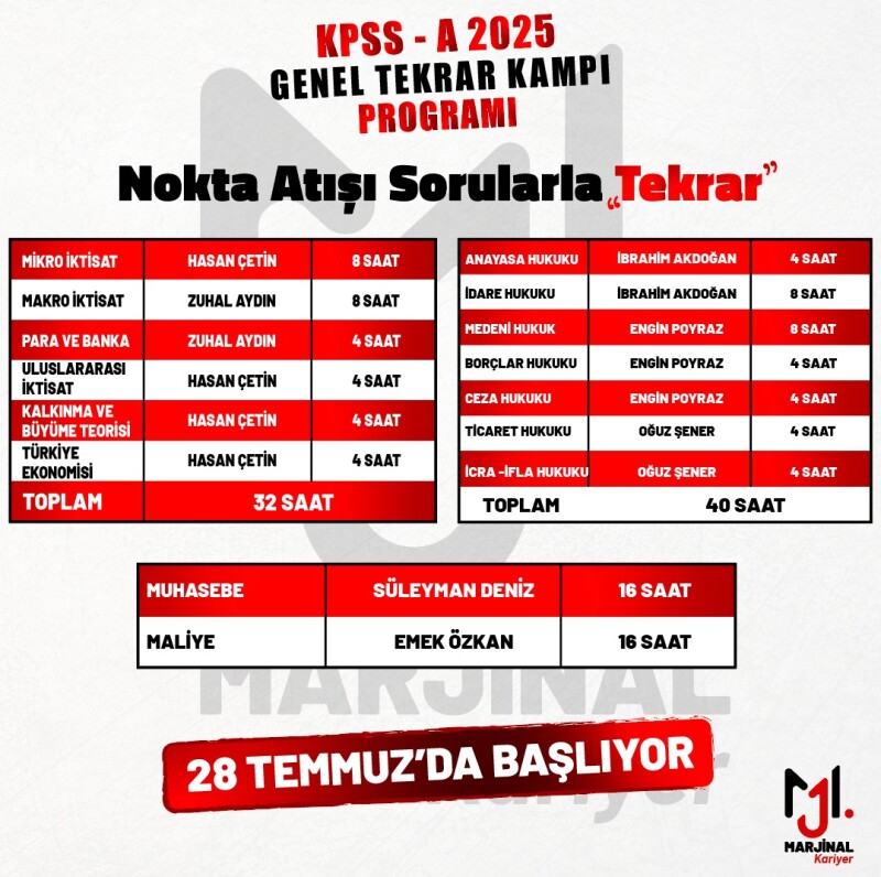 KPSS A Tüm Dersler Genel Tekrar Kampı - Canlı Program - 3