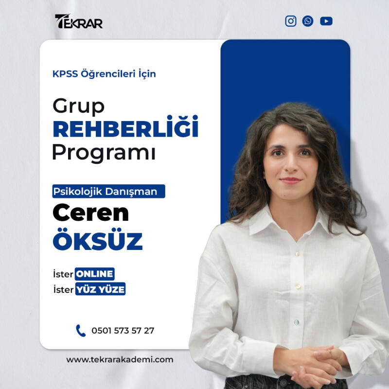 KPSS B - Grup Rehberlik Görüşme Programı - 1