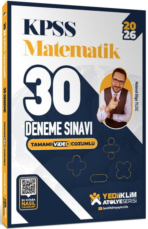 Yediiklim 2026 KPSS Atölye Serisi Matematik 30 Deneme Sınavı Tamamı Video Çözümlü - 