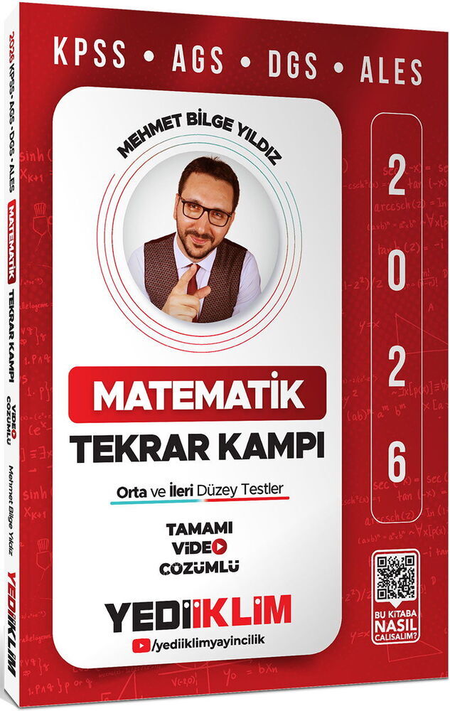 Yediiklim Yayınları 2026 KPSS AGS DGS ALES Matematik Tamamı Video Çözümlü Tekrar Kampı - 1