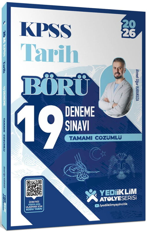 Yediiklim Yayınları 2026 KPSS Börü Tarih Tamamı Çözümlü 19 Deneme Sınavı - 